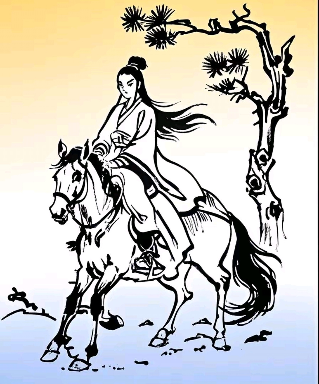一个人骑着马旁边有好多人打一成语